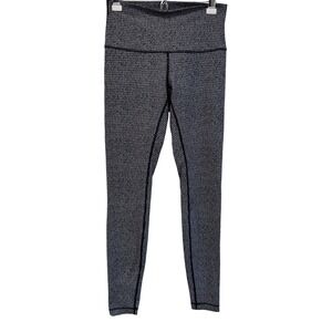 Lululemon Athletica Black‎ White Houndstooth High Rise Leggings Size 10